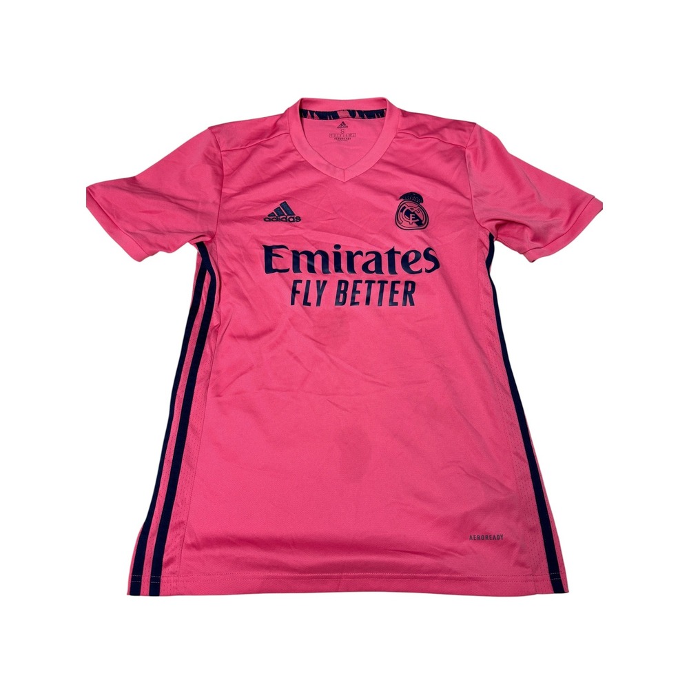 Adidas Real‎ Madrid 2020-21 Away Jersey Pink Aeroready Soccer Shirt Mens Small